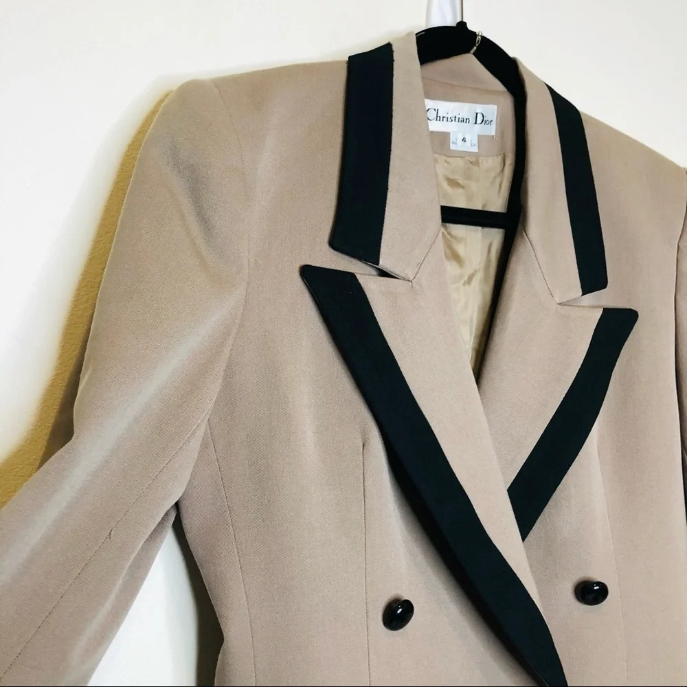 Vintage Christian Dior Oversized Notch Blazer 4